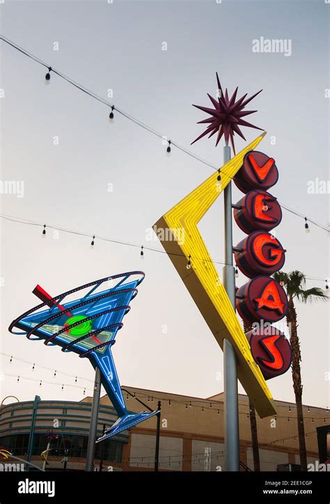 Neon signs in Las Vegas, Nevada, United States Stock Photo - Alamy