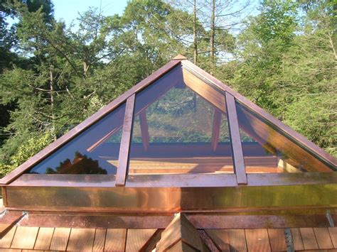 pyramid roof greenhouse | Pyramid Copper Skylight - Glass House, LLC ...