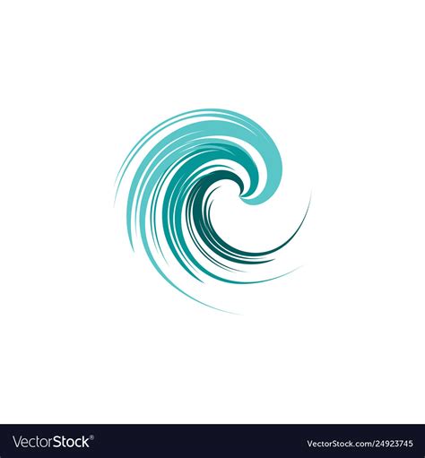 Abstract water wave ocean logo icon design Vector Image