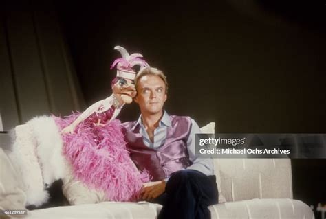 Puppeteer Wayland Flowers and his puppet Madame on the set of a TV ...