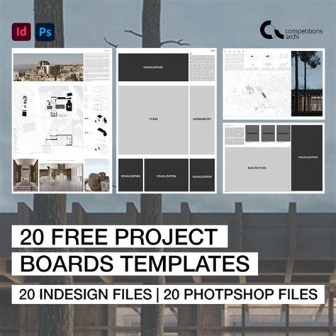 20 FREE PROJECT BOARDS TEMPLATES | Architecture portfolio layout, Presentation board design ...