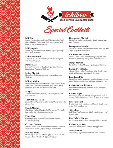 Ichiban Drink-Menu – ICHIBAN HIBACHI STEAK-HOUSE & SUSHI BAR