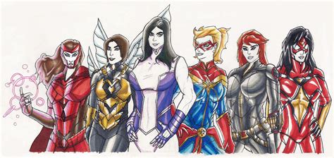 Marvel Heroines WIP by Dan21Almeida95 on DeviantArt