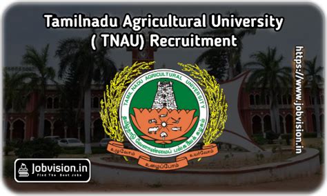 TNAU Recruitment 2021 | Teaching Assistant and Other Posts | 07 ...