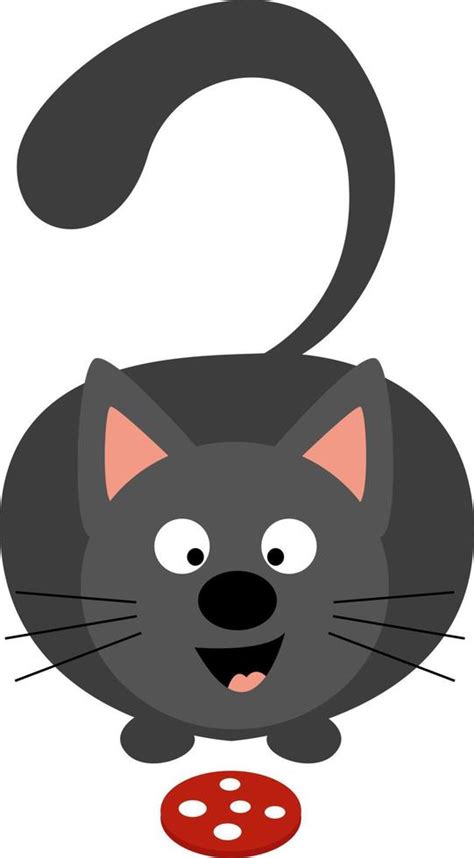 Hungry cat, illustration, vector on white background. 13786990 Vector ...