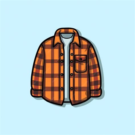 Premium Vector | Flannel shirt vector clip art illustration