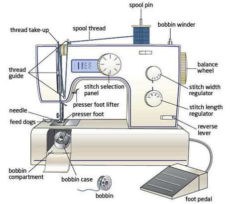 Identify the Parts of Your Basic Sewing Machine | Sewing machine ...