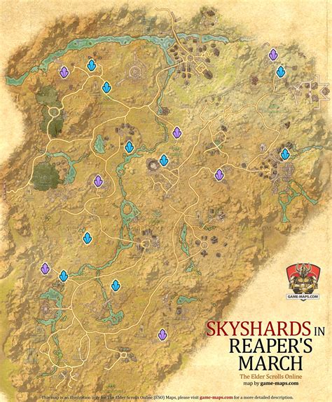 Reaper's March Skyshards Location Map The Elder Scrolls Online (ESO)