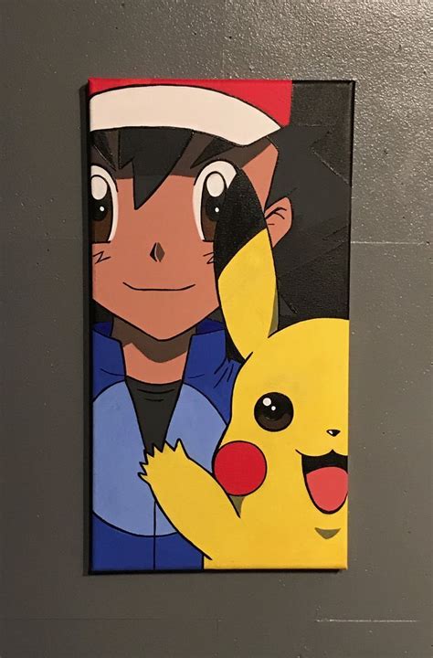 Pikachu und Ash Canvas #canvas #pikachu | Disney canvas art, Mini ...