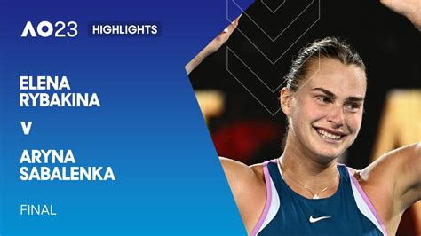 Elena Rybakina v Aryna Sabalenka Highlights | Australian Open 2023 ...