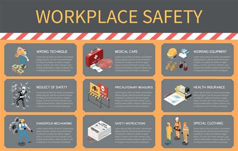 Workplace Safety Infographics 8387145 Vector Art at Vecteezy