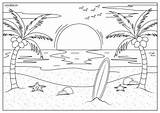 Coloring Pages Of Beaches sketch template