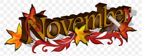 November Clip Art, PNG, 1600x640px, November, Art, Birth Flower, Brand, Cartoon Download Free