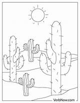 Free DESERT LANDSCAPE Coloring Pages For Download Printable PDF sketch template
