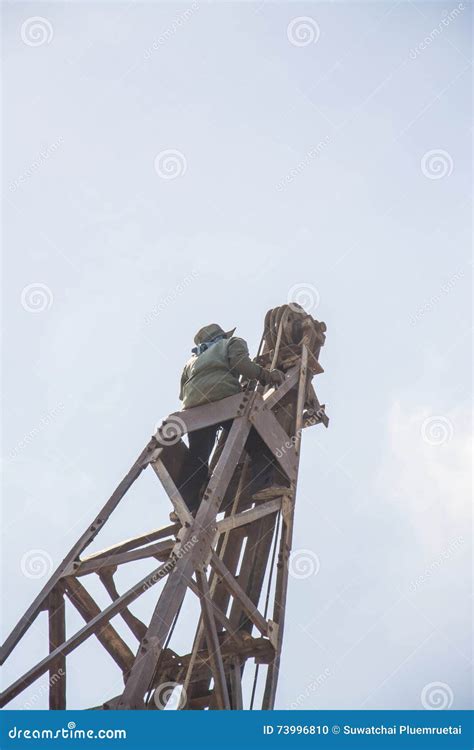 Rig Piling in the Construction Site Stock Photo - Image of crane, work: 73996810