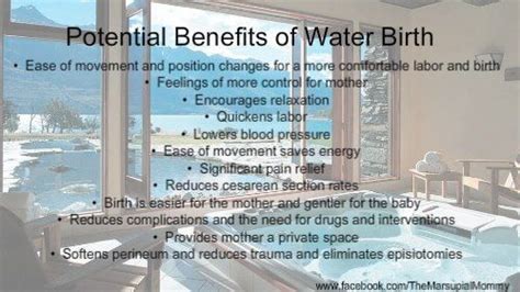 Potential Benefits of a Water Birth