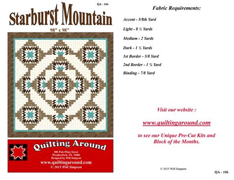 Starburst Quilt Pattern – Quilting Around