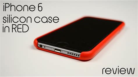 iPhone 6 Apple silicon case RED review - YouTube