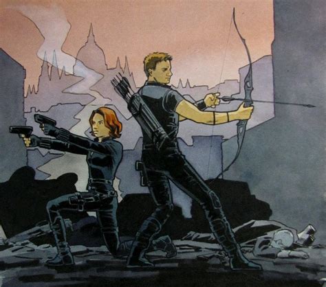 more Black Widow and Hawkeye fanart by astridv on DeviantArt