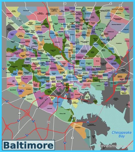 Map of Baltimore | Baltimore neighborhoods, Baltimore city, Baltimore