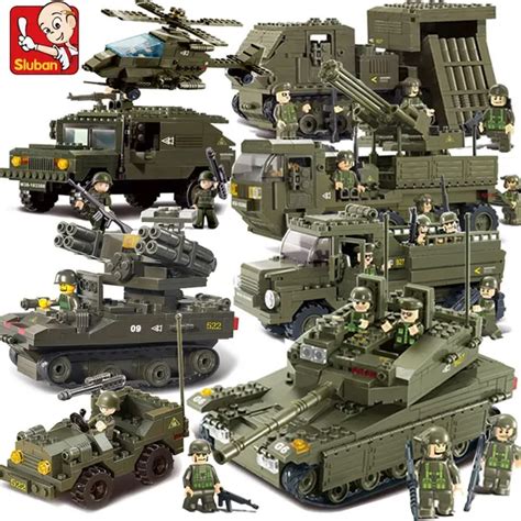 Sluban compatible legoed Military Tank world war 2 Army figures Series Set troops Building ...