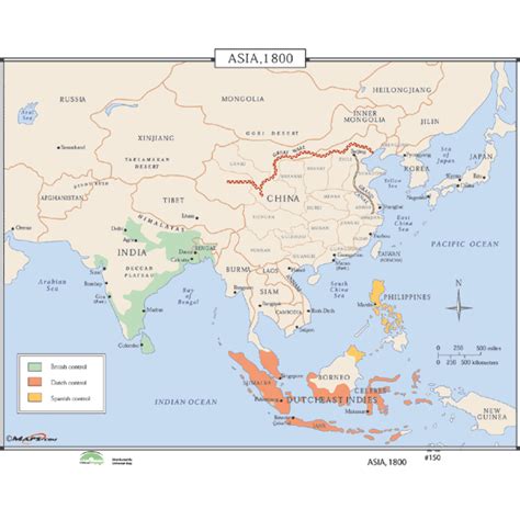 History Map #150 Asia, 1800