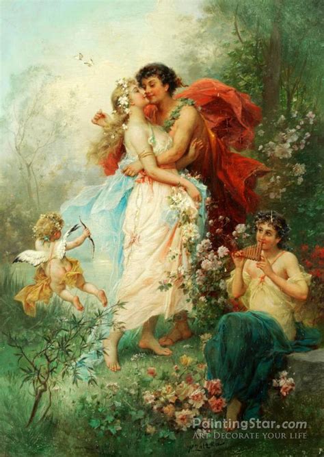 Oath Of Love Artwork By Hans Zatzka Oil Painting & Art Prints On Canvas ...