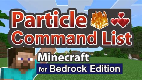 Particle Command List - for minecraft Bedrock Edition - YouTube