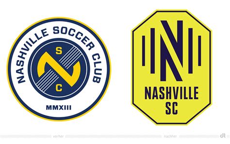 Nashville SC Logo – vorher und nachher – Design Tagebuch