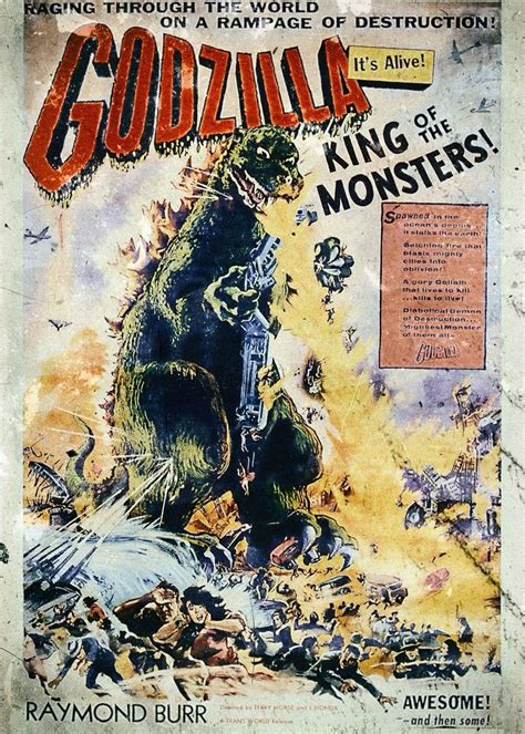 'Godzilla vintage poster' Poster by Retroposter | Displate | Movie ...