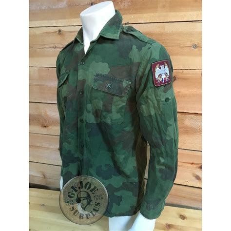 SERBIAN ARMY M89/93 CAMO COMBAT SHIRTS USE CONDITION