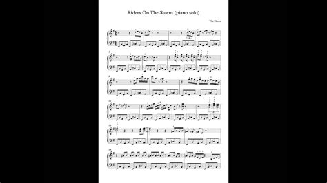 Riders On The Storm piano intro + solo (Sheet Music) - YouTube