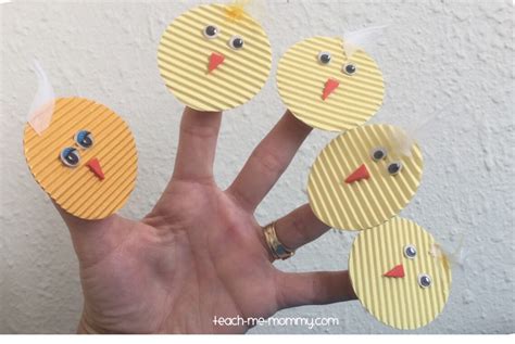 Five Little Ducks Finger Puppets - Teach Me Mommy