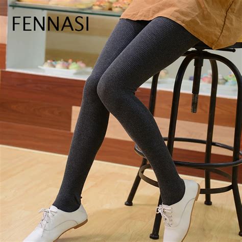 Aliexpress.com : Buy FENNASI Women Cotton Warm Winter Tights Female Vertical Striped High Waist ...