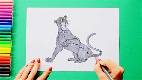 How to draw Bagheera [Jungle Book] - YouTube