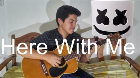 Here With Me (Marshmello) - Guitar Cover Fingerstyle [TAB] - YouTube