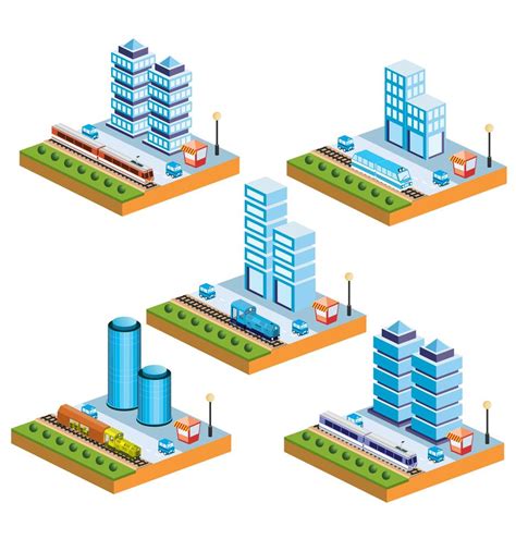 Isometric city 512492 Vector Art at Vecteezy