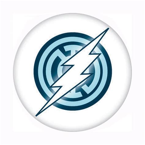 Blue Lantern Flash Symbol Button