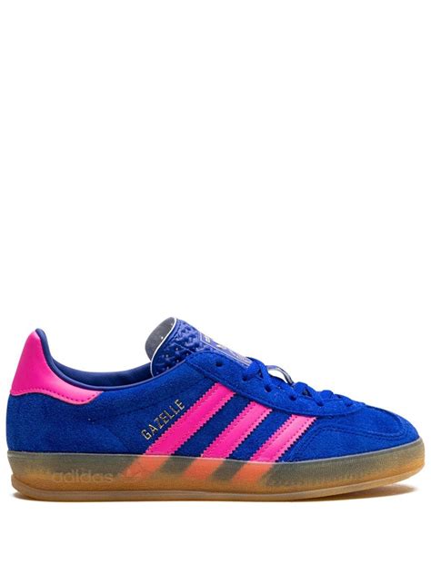 Adidas Gazelle Indoor "Blue/Lucid Pink" Sneakers | Blue | FARFETCH in ...