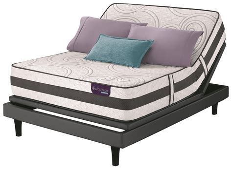 Serta iComfort Hybrid Visionaire Queen Firm Hybrid Smooth Top Mattress and Motion Perfect III ...