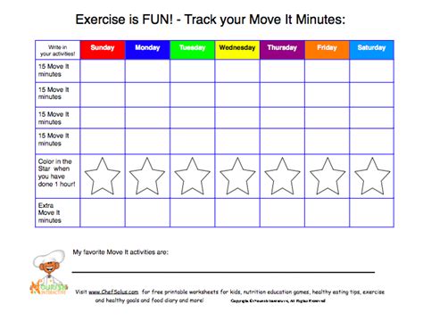 Daily Physical Activity for Kids- 60 Minutes of activity, color in… | Physical activities for ...