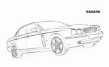 Jaguar Car Coloring Page sketch template