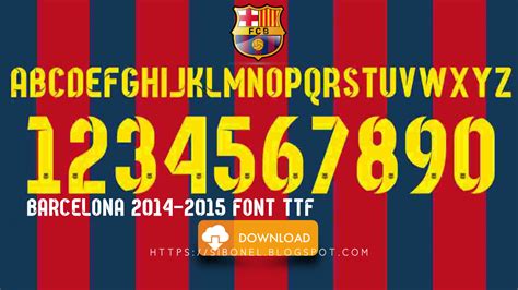 Free Download Font Jersey Barcelona 2014-2015 - Blog Sibonel