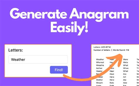 Anagram Generator for Google Chrome - Extension Download