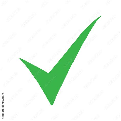 Green check mark icon. Tick symbol in green color. Vector illustration Stock Illustration ...