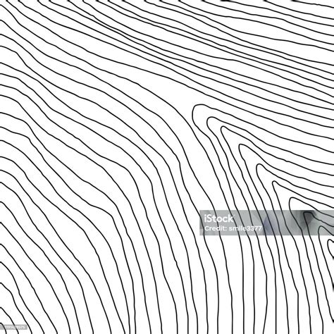 Curved Lines Drawn By Hand Abstract Print Abstract Geometric Background ...