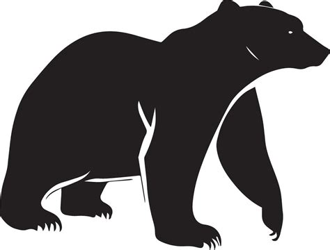 Polar bear vector silhouette illustration black color 27475785 Vector Art at Vecteezy