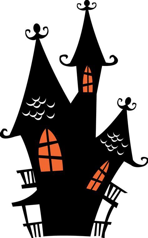 Halloween Haunted Houses Clipart. - Oh My Fiesta! in english