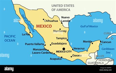 Outline Cancun Mexico Map