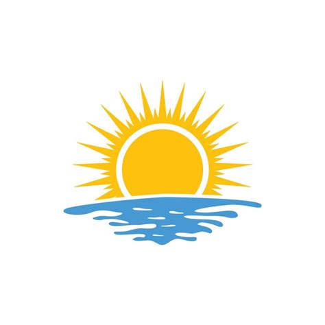 sunrise beach logo icon design template vector 7636206 Vector Art at ...